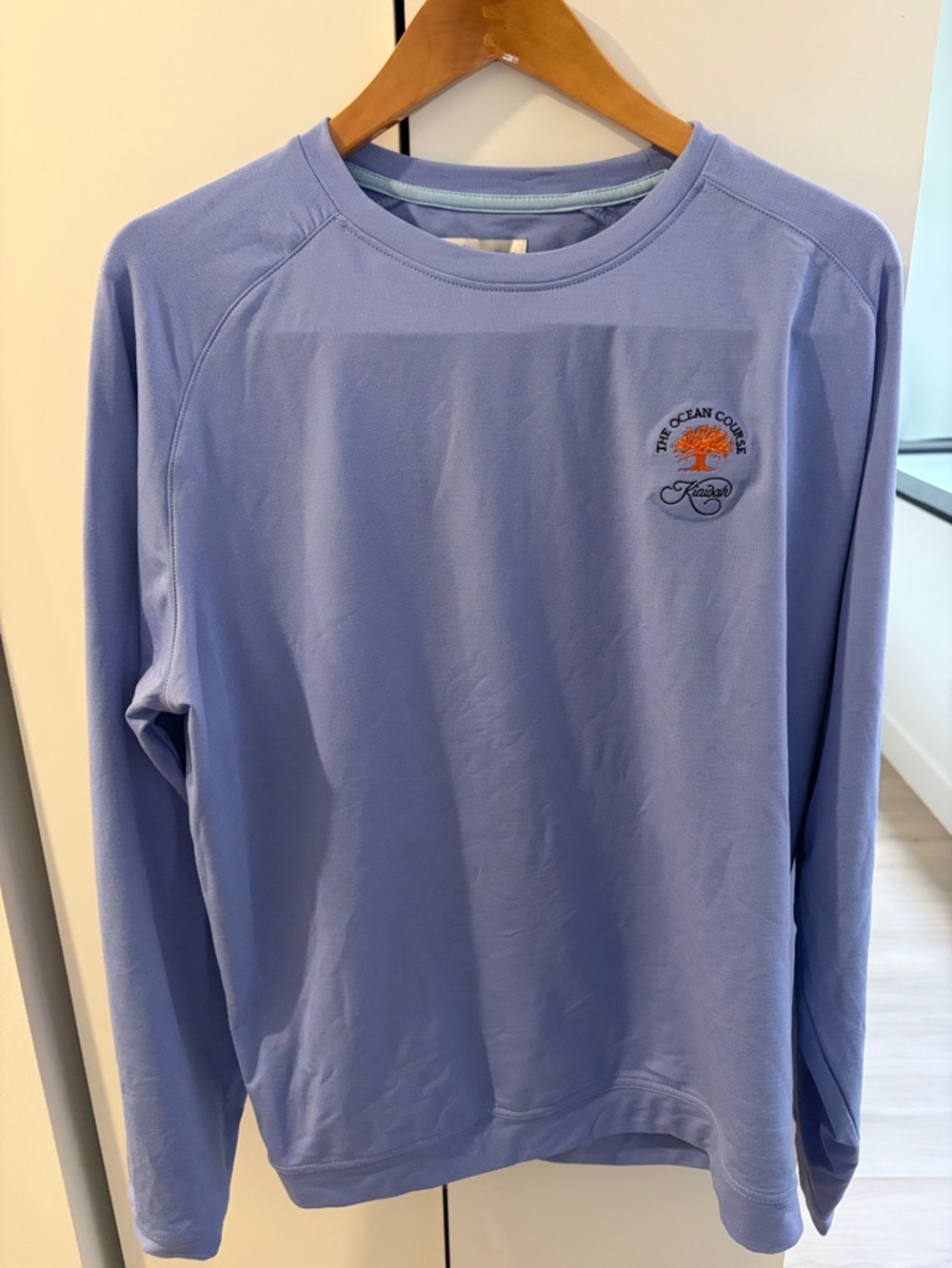 Peter Millar Lilac Crewneck Top with Contrast Trim Kiawah